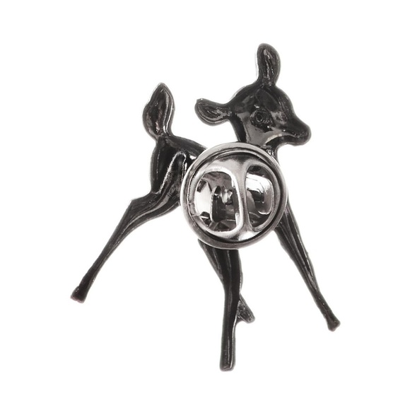 NEW Such a Darling Deer Pin Fawn Brooch in Black Nickel - Picture 2 of 3